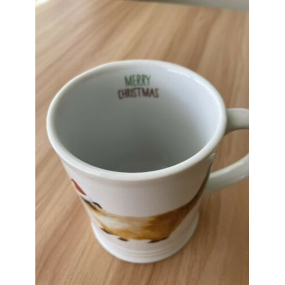 Fringe Merry Christmas Siamese Burmese Cat Wearing Xmas Hat White Mug Coffee Cup - Picture 2 of 5